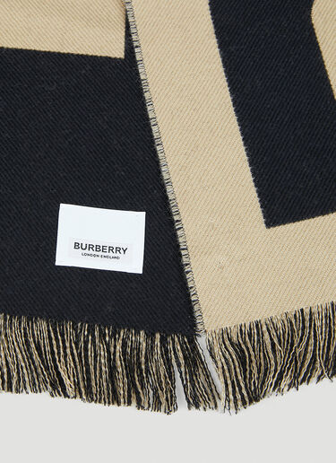 Burberry 双面徽标围巾 米 bur0349002