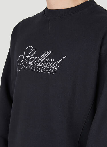 Soulland 로고 자수 스웨트셔츠 블랙 sld0150013