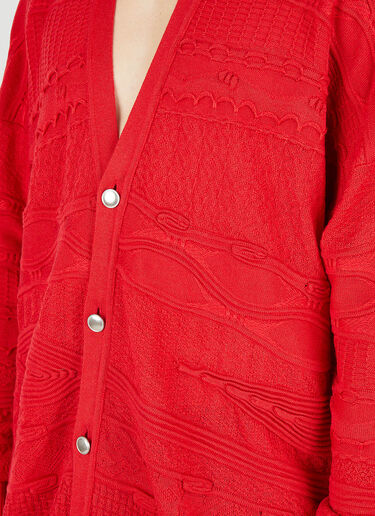 Sulvam Long Jacquard Cardigan Red sul0150010