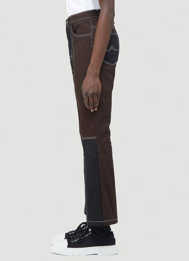 Youths In Balaclava Contrast-Panelled Jeans Brown yib0142008