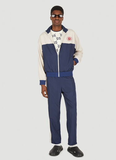 Gucci Logo Print Track Pants Blue guc0150017