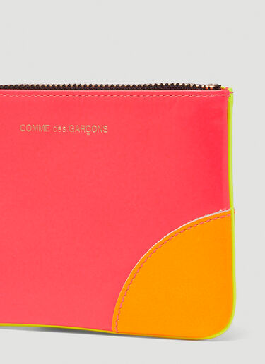 Comme Des Garcons Wallet Super Fluo Leather Wallet Pink cdw0346014