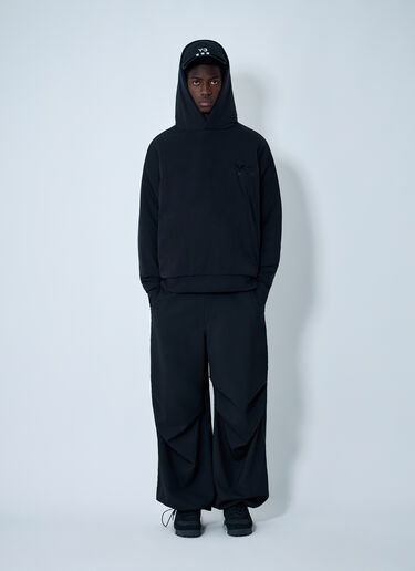 Logo Motif Hooded Sweatshirt Y-3 Logo Motif Hooded Sweatshirt Black yyy0162022