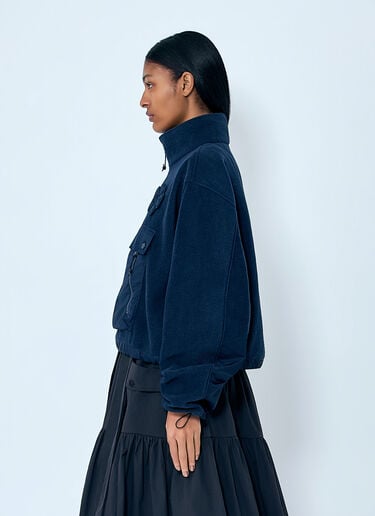 Cecilie Bahnsen High-Neck Fleece Pullover Navy cec0263012