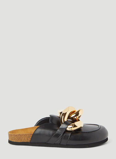 JW Anderson Chain Leather Mules Black jwa0246015