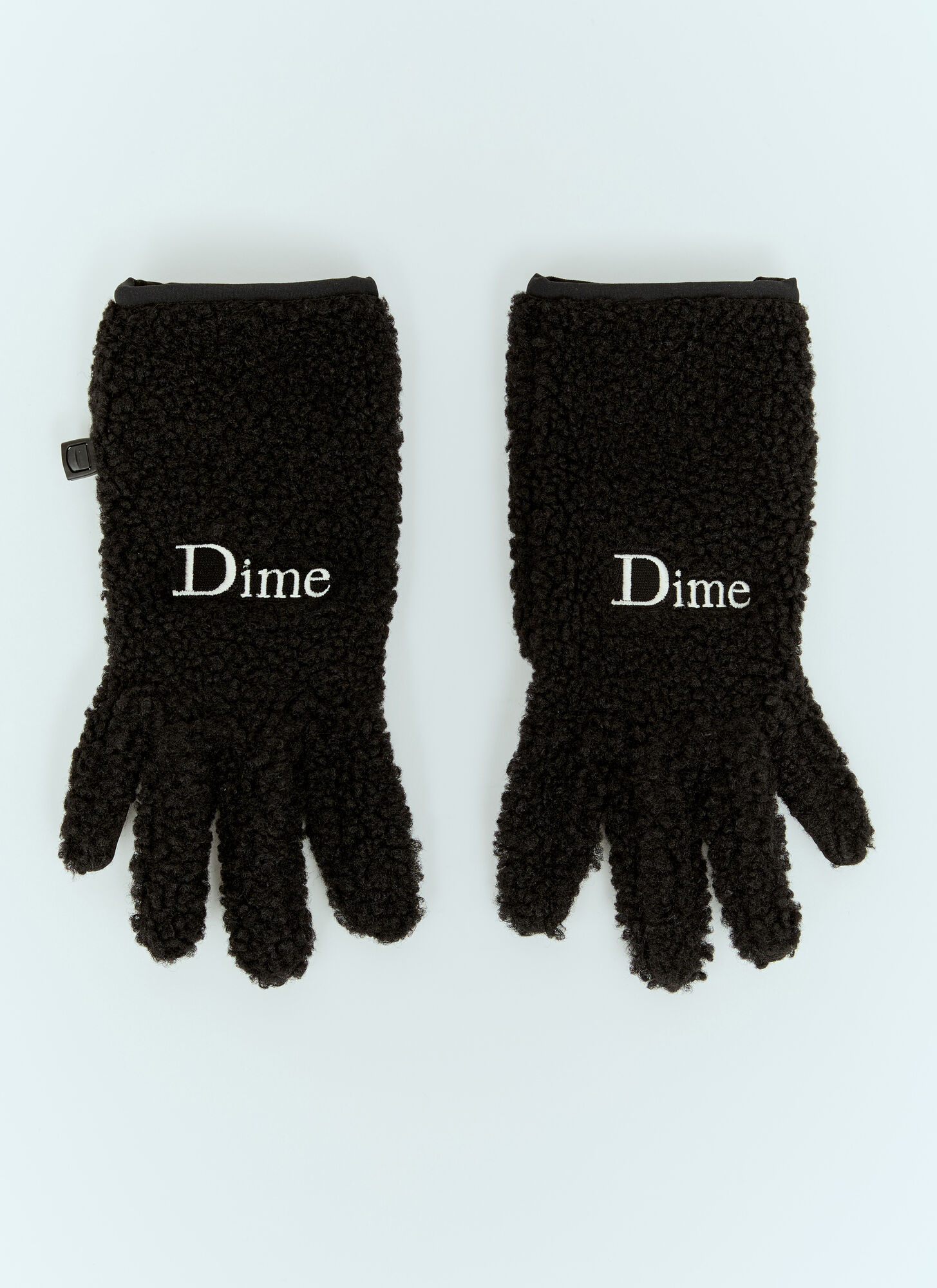 Shop Dime Classic Polar Fleece Gloves In Black