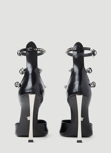 Spiked Pin Point High Heels Versace Spiked Pin Point High Heels Black vrs0251049