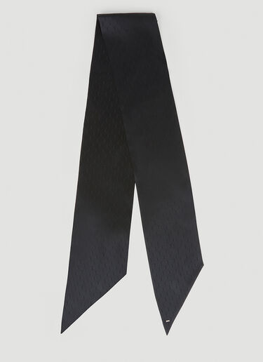 Saint Laurent Lavalliere Monogram 围巾 黑色 sla0249264