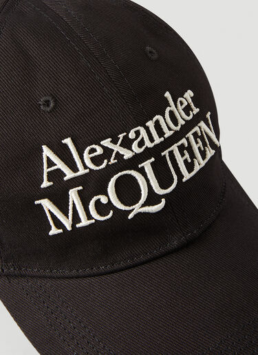Alexander McQueen エンブロイダリー ベースボールキャップ ブラック amq0148039