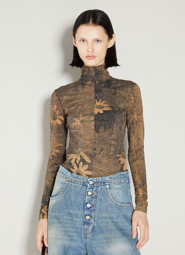 Graphic Print Highneck Top MM6 Maison Margiela Graphic Print Highneck Top Black mmm0254013