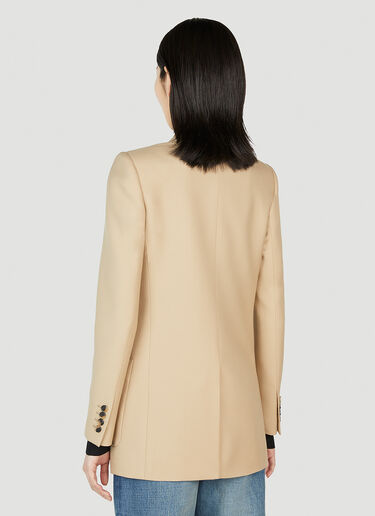 Saint Laurent Double Breasted Blazer Beige sla0251031