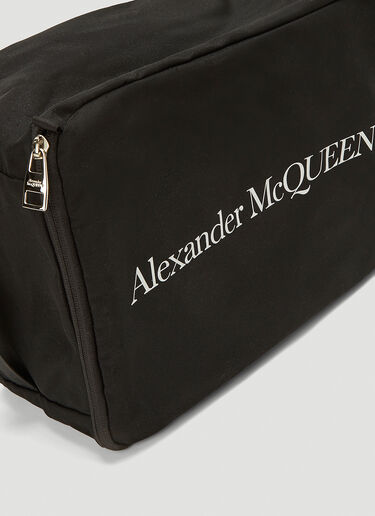 Alexander McQueen 로고 캔버스 파우치 블랙 amq0144029