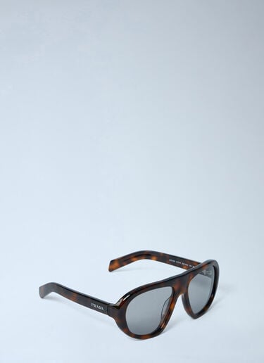 Aviator Sunglasses in Acetate Frame Prada Aviator Sunglasses in Acetate Frame Brown lpr0362004