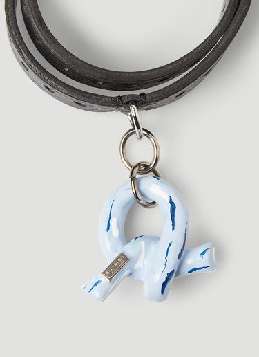 Acne Studios Charm Leather Bracelet  Blue acn0246065