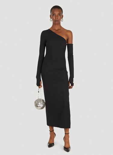 Dolce & Gabbana Asymmetric Dress Black dol0250057