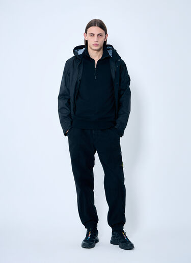 Stone Island Polo Shirt With Compass Patch Black sto0160052