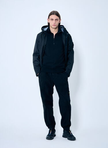 Polo Shirt With Compass Patch Stone Island Polo Shirt With Compass Patch Black sto0160052