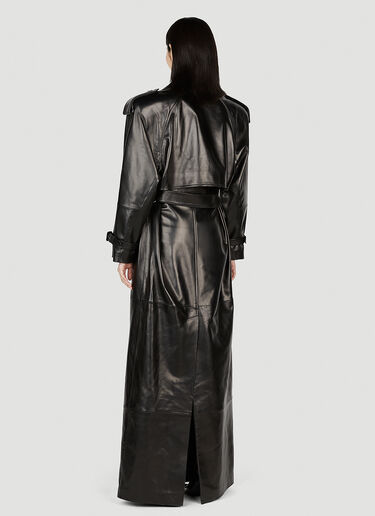 Saint Laurent Maxi Trench Coat Black sla0252014