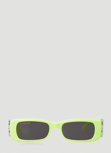 Balenciaga Dynasty Rectangle Sunglasses Yellow bal0248117