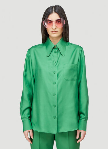 Gucci Silk Shirt Green guc0243036