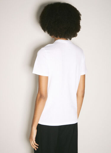 Prada Embroidered Triangle T-Shirt White pra0259018