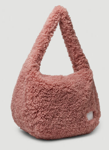 Rokh Cross Faux Fur Shoulder Bag Pink rok0249013