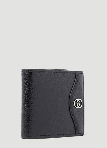 Gucci Interlocking G Scalloped Bifold Wallet Black guc0153093