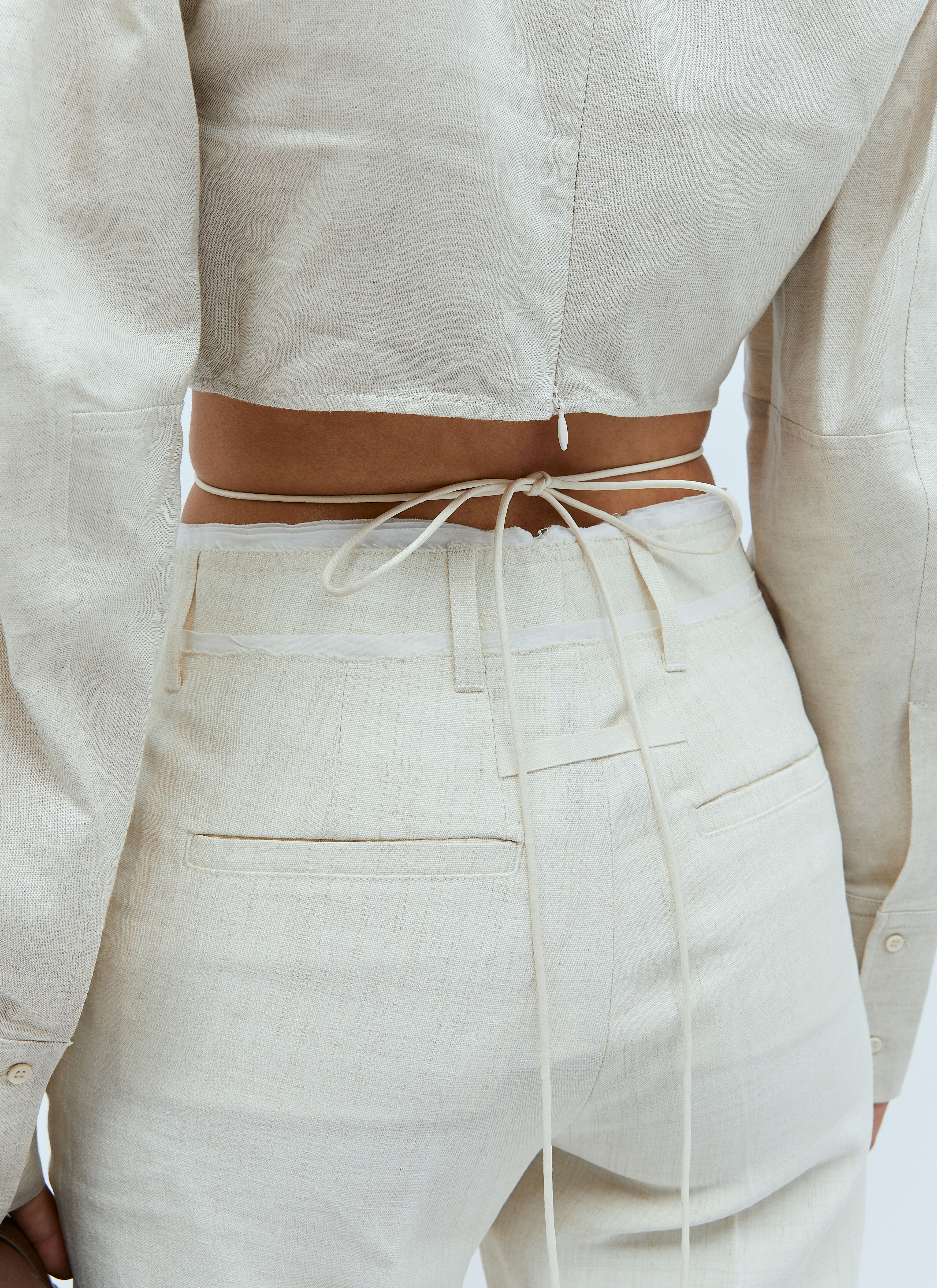 Jacquemus Women's' La Chemise Plidao Shirt in Light Beige | LN-CC®