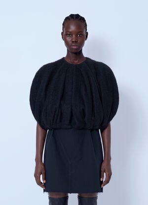 Rick Owens Temple Bubble Cropped Top Black ric0266012
