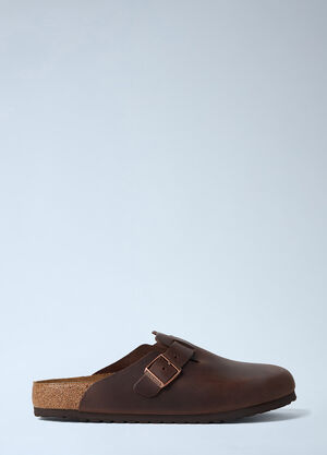 Birkenstock Boston Oiled Leather Mules Brown brk0344003