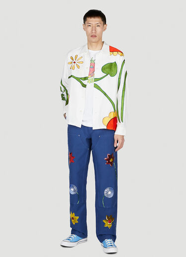 자수 셔츠 Sky High Farm Workwear 자수 셔츠 화이트 skh0352010