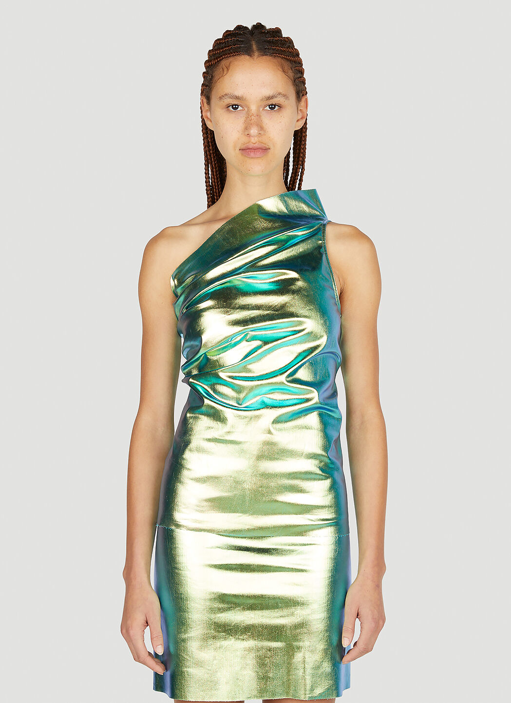Metallic one shoulder 2025 top