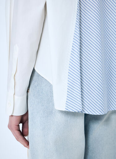 MM6 Maison Margiela Cropped Contrast Shirt White mmm0259003