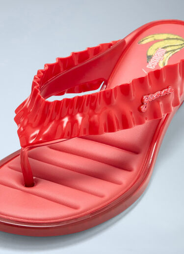 LN-CC® - GANNI x Melissa: Thong Kitten Heels - Red GANNI x Melissa Thong Kitten Heels Red gan0265027