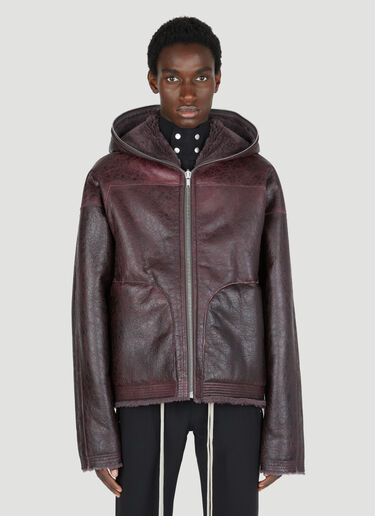 Rick Owens 시어링 윈드브레이커 재킷 브라운 ric0153003