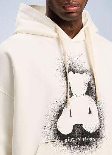 Spray Bear Loose Hooded Sweatshirt Palm Angels Spray Bear Loose Hooded Sweatshirt White pma0162015