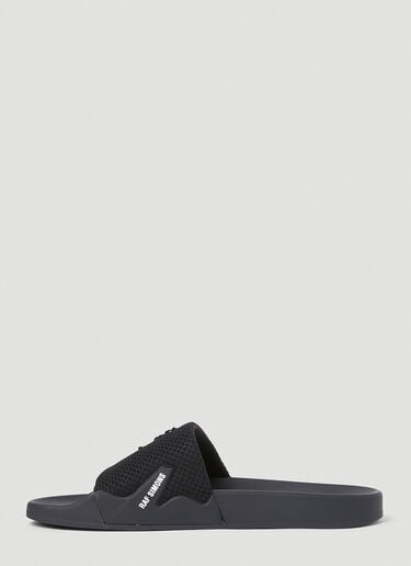 Raf Simons (RUNNER) Astra Open Toe Slides Black raf0152020