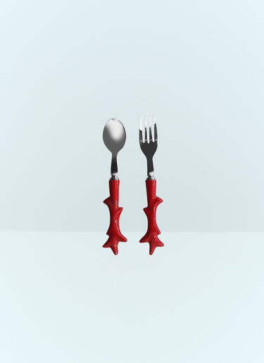 Les-Ottomans Coral Cutlery Set Red wps0691550