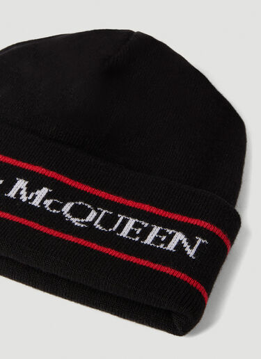 로고 비니 햇 Alexander McQueen 로고 비니 햇 블랙 amq0151109