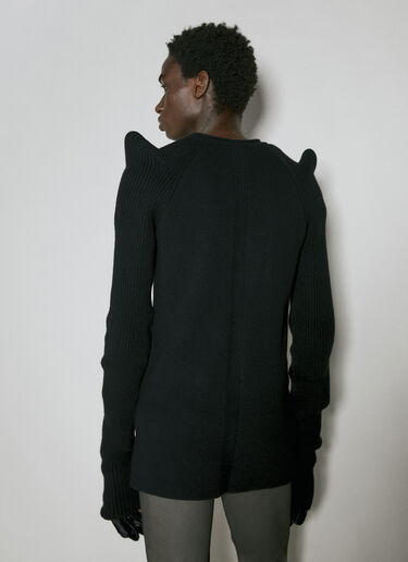 Rick Owens Panel Construction Knit Sweater Black ric0154002