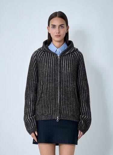 Leve Hood Zip-Up Sweater OUR LEGACY Leve Hood Zip-Up Sweater Brown our0262003