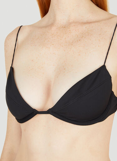 Ziah Almond Fine Strap Bikini Top Black zia0250007