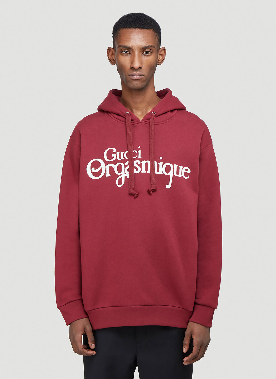 Gucci red hoodie hotsell