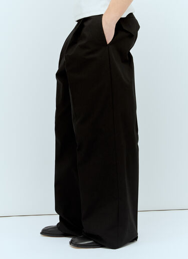 Jil Sander 斜纹长裤  黑色 jil0156004