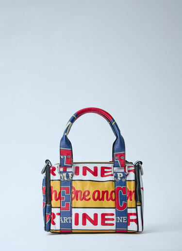 Martine Rose Mini Beer Mat Graphic-Print Tote Bag Yellow mtr0164002