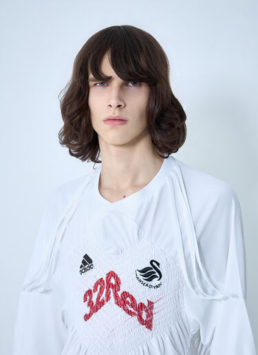 LUEDER Shirred Football T-Shirt White ldr0364009