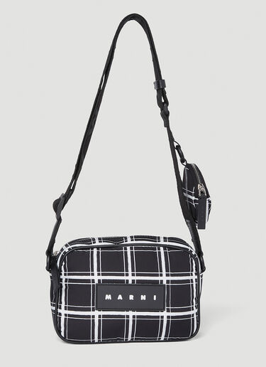 Marni チェック カメラ・クロスボディバッグ ブラック mni0154016
