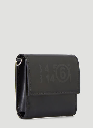MM6 Maison Margiela Faux-Leather Chain Wallet Black mmm0245028