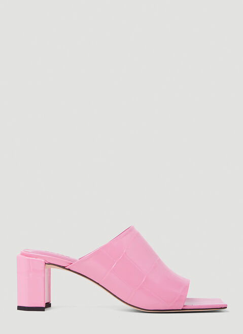 Versace Katya Lipstick Heeled Sandals Pink vrs0249054