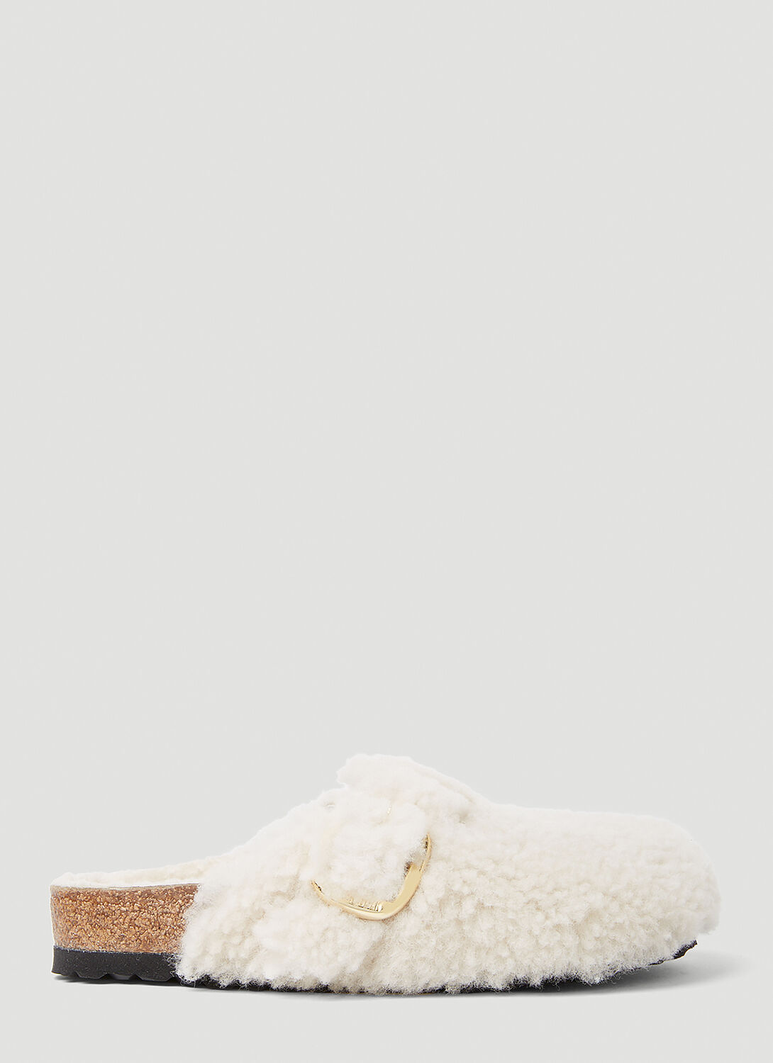 BIRKENSTOCK BOSTON BIG BUCKLE SHEARLING TEDDY CLOGS